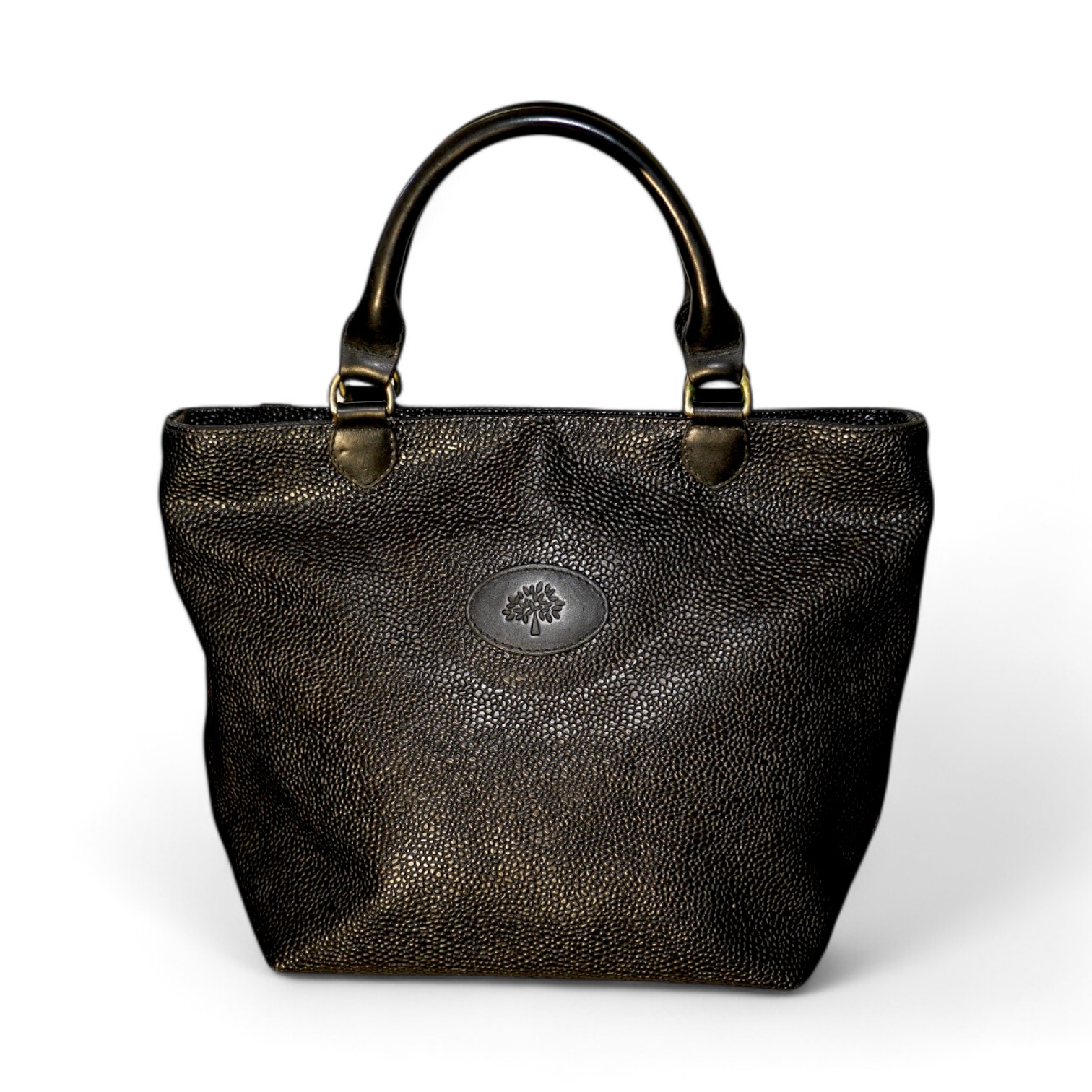 A Mulberry black leather handbag